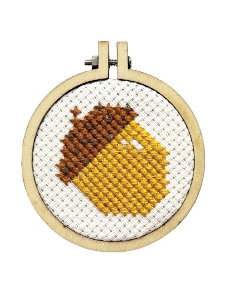 Mini kit de bordado ponto cruz - Para de preguiçar