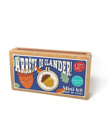 Mini kit de bordado ponto cruz - Para de preguiçar