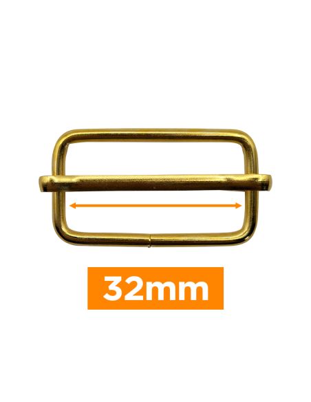 Fivela deslizante premium - Ouro 32 mm