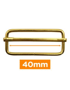 Fivela deslizante premium - Ouro 40 mm