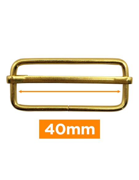 Fivela deslizante premium - Ouro 40 mm