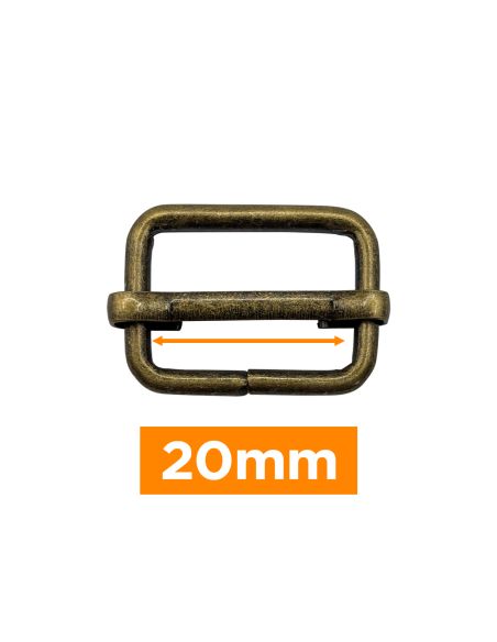 Fivela deslizante premium - Bronze 20 mm