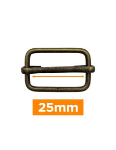 Fivela deslizante premium - Bronze 25 mm