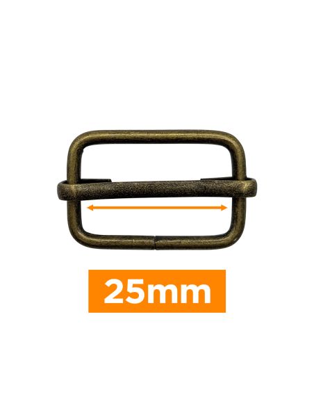 Fivela deslizante premium - Bronze 25 mm