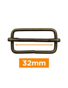 Fivela deslizante premium - Bronze 32 mm