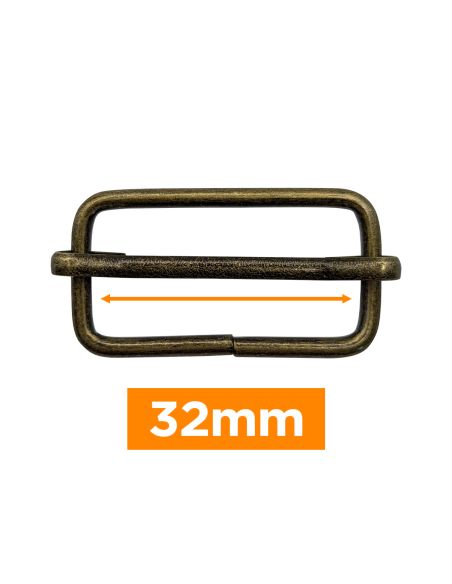 Fivela deslizante premium - Bronze 32 mm