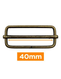 Fivela deslizante premium - Bronze 40 mm