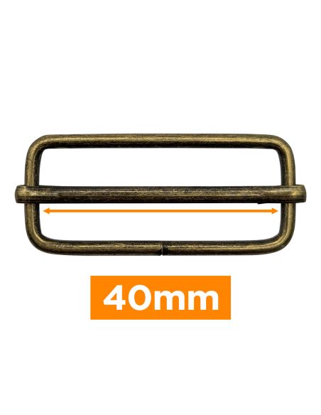 Fivela deslizante premium - Bronze 40 mm