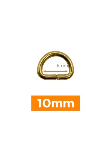 Anel em D premium - Ouro 10 mm