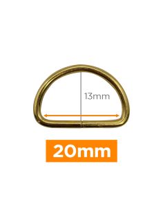 Anel em D premium - Ouro 20 mm