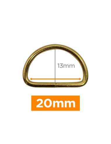 Anel em D premium - Ouro 20 mm