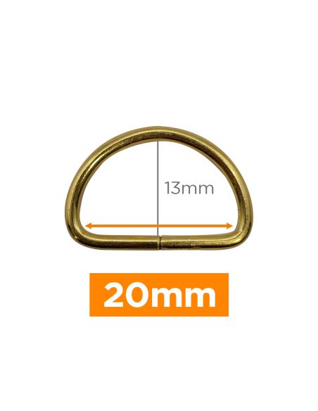 Anel em D premium - Ouro 20 mm