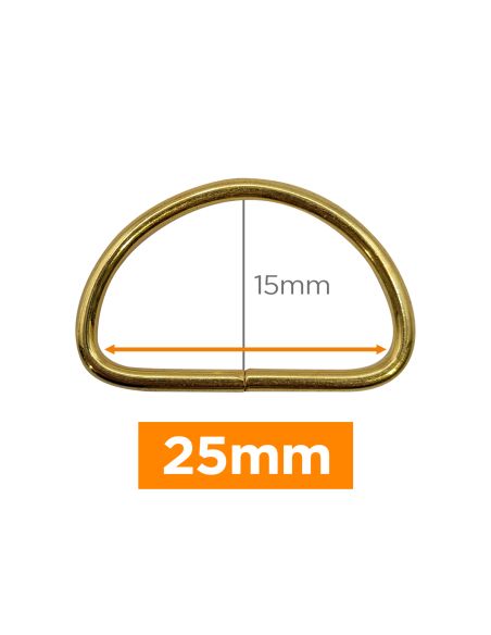 Anel em D premium - Ouro 25 mm