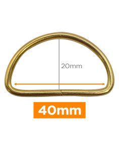 Anel em D premium - Ouro 40 mm