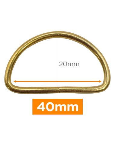 Anel em D premium - Ouro 40 mm
