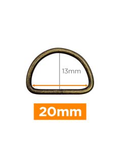 Anel em D premium - Bronze 20 mm