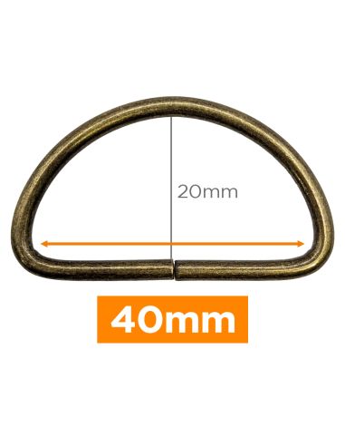 Anel em D premium - Bronze 40 mm
