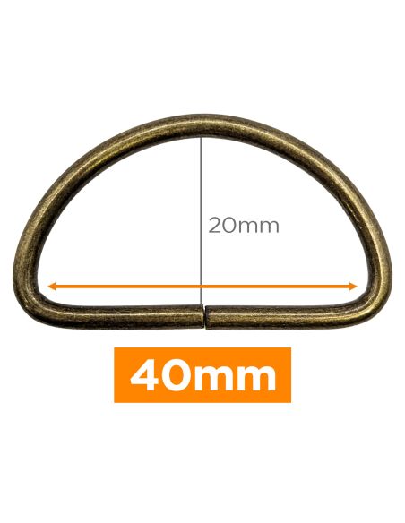 Anel em D premium - Bronze 40 mm