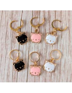 Conjunto de 6 marcadores de malha - Gatinhos pequenos