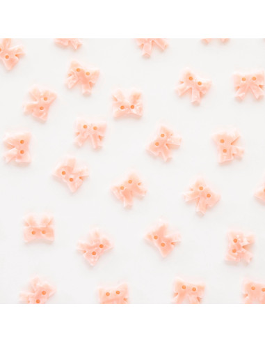 Botões pequenos laços 2 furos - Rosa 15 mm