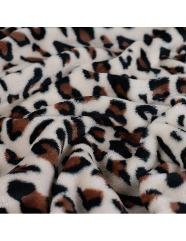 Tecido fofinho - Leopardo