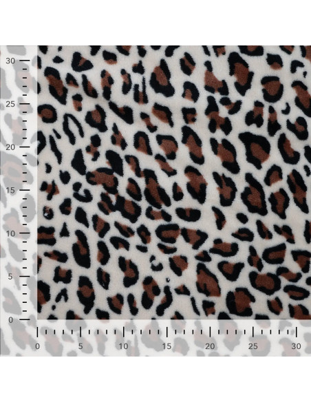 Tecido fofinho - Leopardo