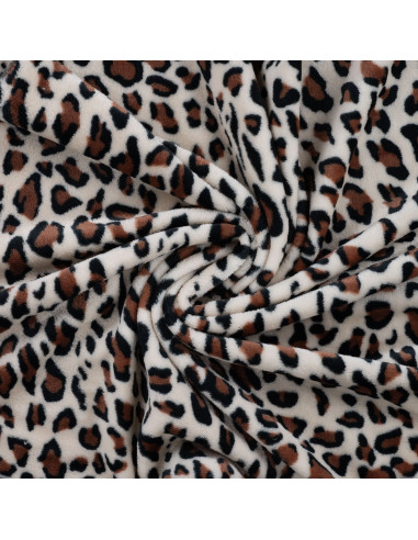 Tecido fofinho - Leopardo