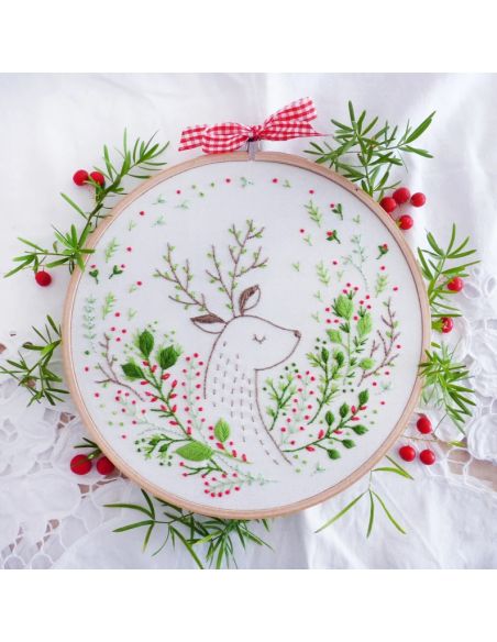 Kit de bordado Tamar Nahir-Yanai - Christmas Deer