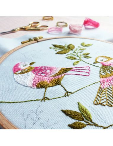 Kit de bordado Tamar Nahir-Yanai - Lovebirds