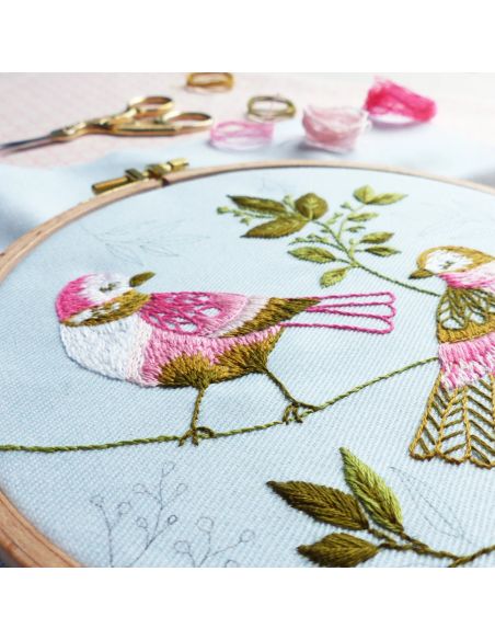 Kit de bordado Tamar Nahir-Yanai - Lovebirds