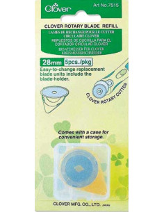 5 lâminas de reposição para cortador Clover - 28 mm