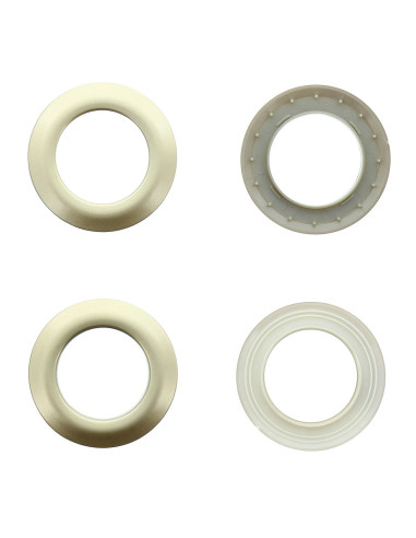 Conjunto de 8 ilhós para cortinas Ø44 mm - Acetinado - Bege dourado