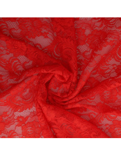 Tecido rendado Natasha - Vermelho