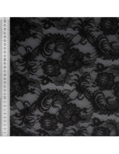 Tecido rendado Natasha - Preto 2