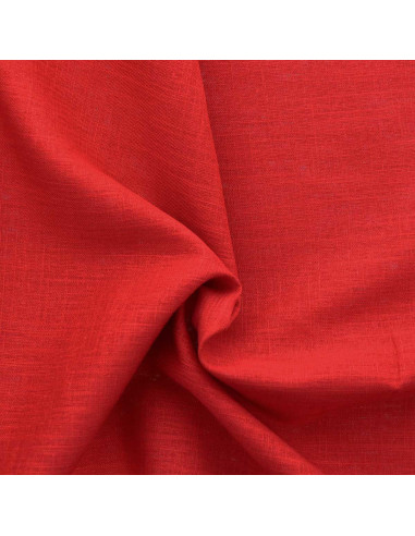 Tecido linho viscose - Vermelho