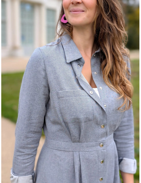 Molde de vestido camisa Malonne - Anna Rose patterns