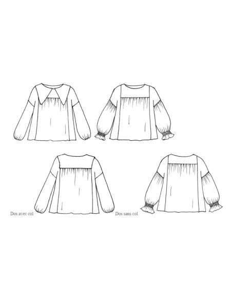 Molde de blusa Manna - Anna Rose patterns