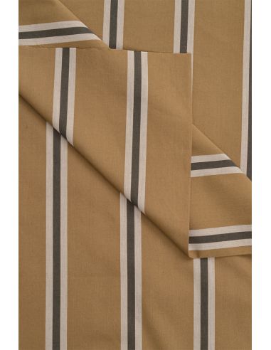 Tecido de algodão listrado Weave Iced Mocha - Atelier Brunette