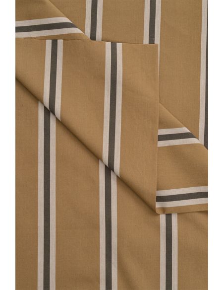 Tecido de algodão listrado Weave Iced Mocha - Atelier Brunette