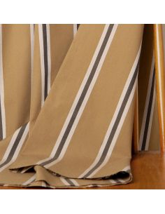 Tecido de algodão listrado Weave Iced Mocha - Atelier Brunette