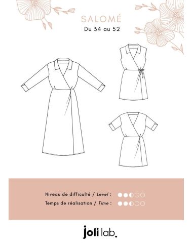 Molde de vestido envelope Salomé - Joli Lab