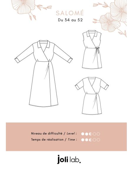 Molde de vestido envelope Salomé - Joli Lab