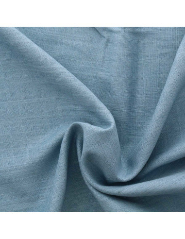 Tecido de linho viscose - Azul vintage claro