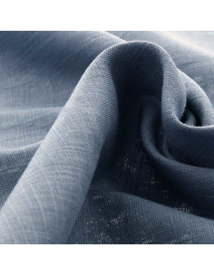 Tecido de linho viscose - Azul vintage escuro