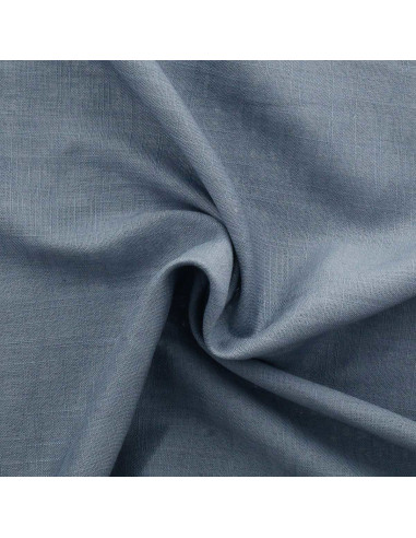 Tecido de linho viscose - Azul vintage escuro