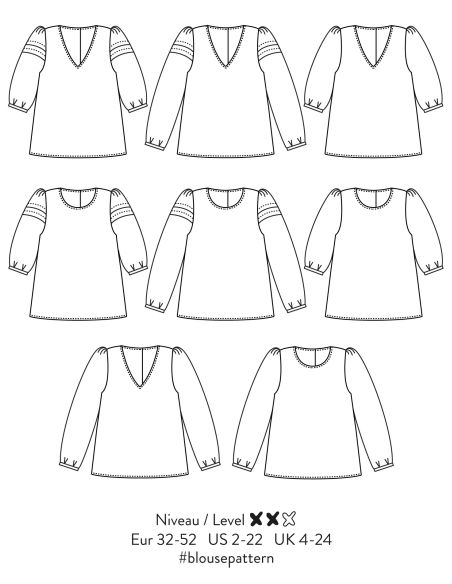 Molde de blusa Muse - Atelier Scämmit