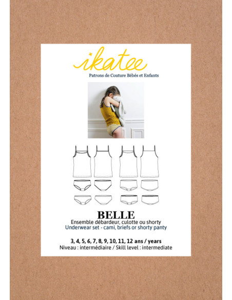 Padrão de regata, calcinha ou shorty Belle - Ikatee