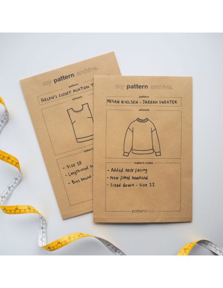 Envelopes de armazenamento para moldes de costura – conjunto de 10