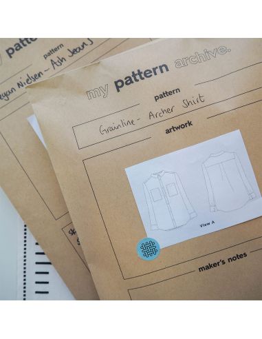 Etiquetas de organização para moldes de costura