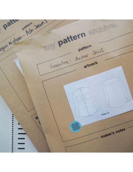 Etiquetas de organização para moldes de costura